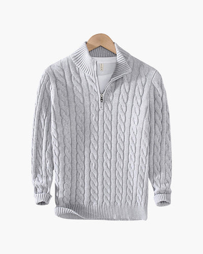 Velario | Men's Ribbed Half Zip Sweater